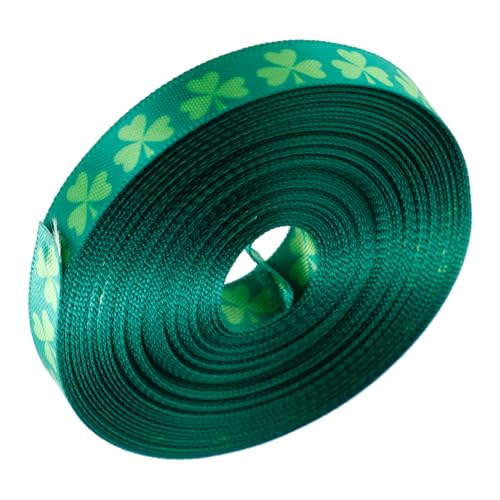 KALLORY Grünes Satin Geschenkband Für Bastelarbeiten Und Geschenkverpackungen Breit 10 Yards Lang Ideales Dekorationsband Für St Patrick's Day Feiern Und von KALLORY