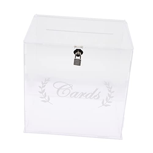 KALLORY Kastenkasten Tombola-box Geschenkkarte Spende Parteibotschaft Hochzeit +karten Briefkasten Glückwunschkarte Durchsichtige Kartons Nachrichtenkarte Partyzubehör Acryl von KALLORY