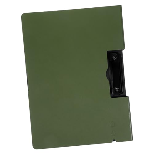 KALLORY Mappe kleines Klemmbrett Zwischenablageordner praktisches Akten-Klemmbrett write board clipboard schreibtafel tragbares Schreib-Klemmbrett Büro-Memo-Board Plastik Dark Green von KALLORY