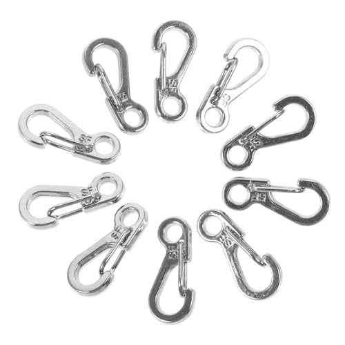 KALLORY Mini Karabiner Clips Schneller Verschluss Clip Aus Kleine Karabiner Für Schlüsselanhänger Und Zubehör Innendurchmesser 4mm änge 25mm von KALLORY