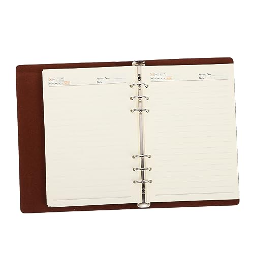 KALLORY Notizbuch Mini-Notizblöcke spiralförmiger Notizblock Tagebuch schreiben Arbeitshefte Konferenzheft meeting notebook write board geschebke Tagebuch für Männer Zeitplaner Pu Brown von KALLORY