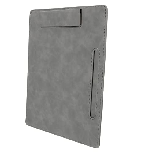 KALLORY Ordnerbrett Bleistift Planke Klemmbrett mini Bretter Zwischenablage write board aktenordner Schreibmappe mit Klemmbrett Schreibbrett Schreibgrundplatte Papier-Klemmbrett Pu Grey von KALLORY