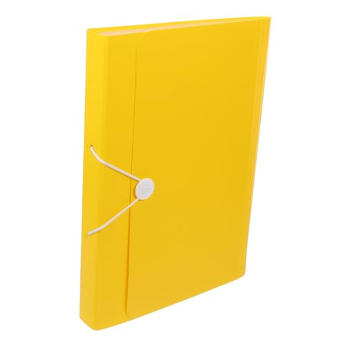 KALLORY Organbeutel Dokumententasche Kabel Ordner Schreibtisch-Organizer Würfel Dateiorganisator dateimanager dokumente organizer Dokumenttasche Aktenbüro-Dokumententasche Plastik Yellow von KALLORY