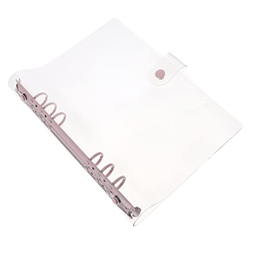 KALLORY PVC-Kontobuch büromaterial bürozubehör buch binder the notebook schreibwaren notizbuch Bindemittel schützt Binderinge Bindekreis Ringordner für lose Blätter Aluminiumlegierung Rosa von KALLORY