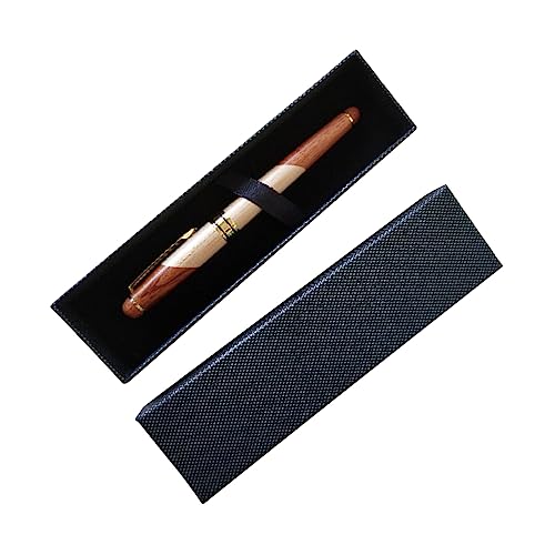 KALLORY Schreibset Hochwertiger Rosewood Füllfederhalter Mit Schwarzem Etui Elegante Büro Und Schulbedarf Edles Design Für Kreative Köpfe Ideales Für Studenten Und von KALLORY