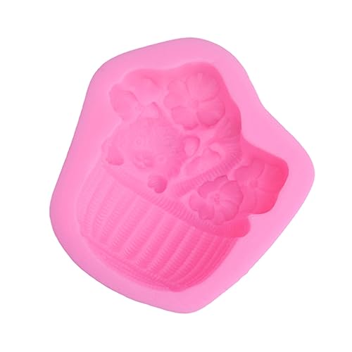 KALLORY Silikonform Bonbongummi tierische backform 3D-Gummis Cakesicles Schimmel de para gelatinas schokoladenform chocolate mold bratentopf Kuchenform Fondantform backen Kieselgel Rosa von KALLORY