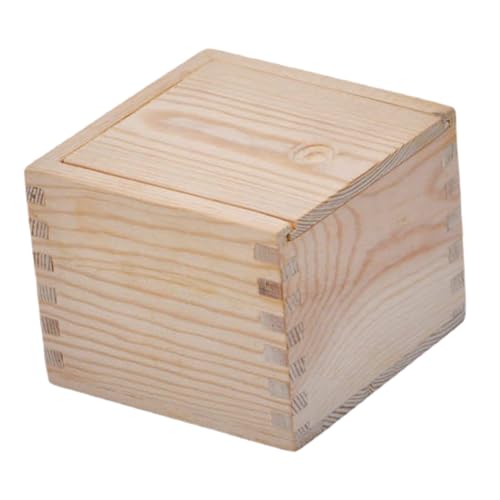 KALLORY Traditionelle Multifunktionale Holzbox Kreative Für Teetassen Und Schmuck Quadratische Schubladenbox Aus Kiefernholz Holzfarbe von KALLORY