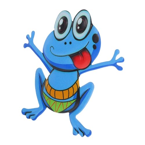 KALLORY Wandbehang Aus Eisenfrosch Dekoration Froschstatuengarten Falsche Frösche Metallwandkunst Für Draußen Metallkunst Frosch-stift Froschgartenstatuen Wandfroschskulptur Blue von KALLORY