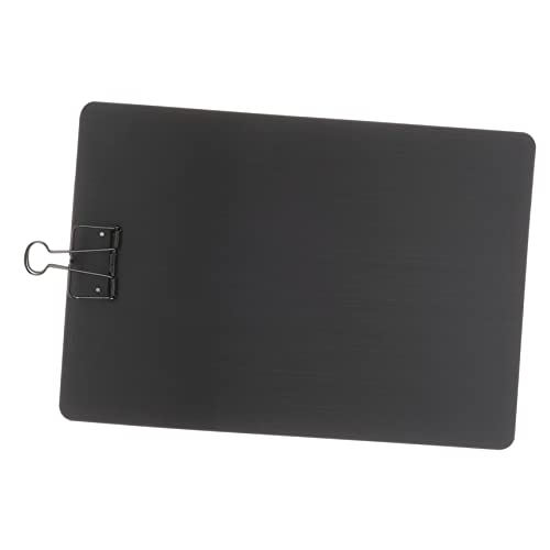 KALLORY a4 dokumentenklammer ordner klemmbrett Metallklammer Schreibbrett für Menüs notepad dokumentieren Papier Clip stabile Schreibtafel Studenten schreiben Zwischenablage Überzug Black von KALLORY