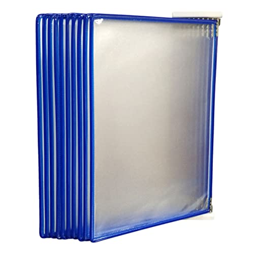 KALLORY an der Wand befestigter Aktenordner Wandaktenhalter Büro Papier hanging file folders unterlagen organizer Schulaktenhalter zum Aufhängen Wandmontiertes Dokumentenregal PVC Blue von KALLORY