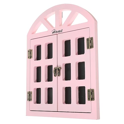 KALLORY write board holzbrett holzplatte holzpanele schwartenbrett Tafeletikett zum Aufhängen Kreidetafel Staffelei Zeichen hölzerne hängende Fenstertafel Retro-Fensterverzierung Rosa von KALLORY