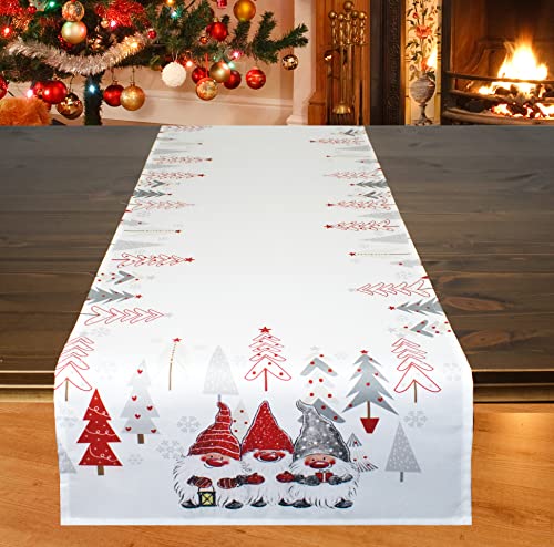 KAMACA Tischläufer 40x140 cm Wichtel hochwertiges Druck-Motiv mit weihnachtlichen Motiven Schmuckstück zu Winter Weihnachten (Wichtel - Bande) von KAMACA