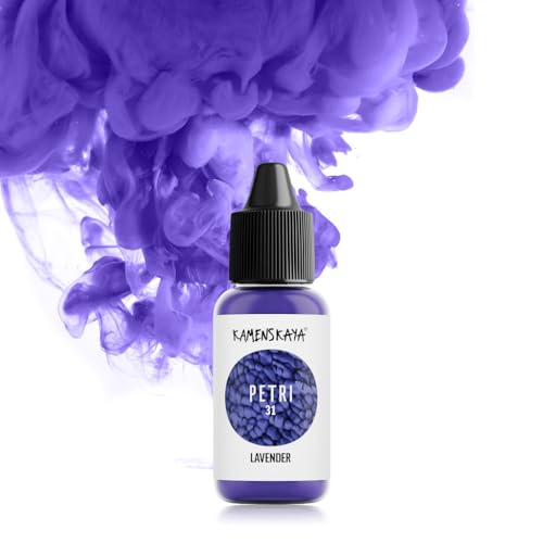 KAMENSKAYA Alcohol Ink für Epoxidharz Petri Art: Lavendel Alkohol Ink für Harz, 15 ml von KAMENSKAYA