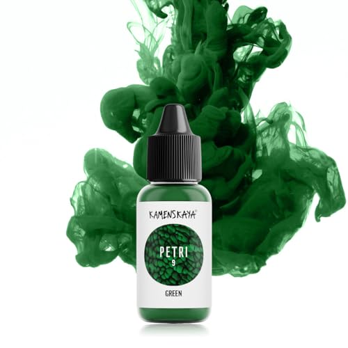 KAMENSKAYA Alkoholtinten für Harz, grüne Alkoholtinte für Epoxidharz, 15.1 ml (15 ml) von KAMENSKAYA