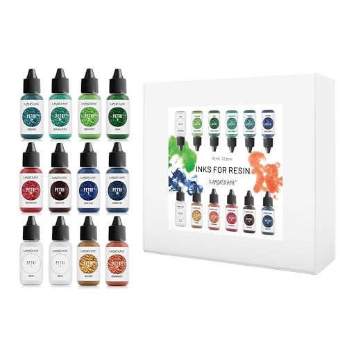 KAMENSKAYA Alkoholtinten für Harz – Alkoholtinte Set für Epoxidharz #4-12 Stück je 15.1 ml (15 ml) von KAMENSKAYA