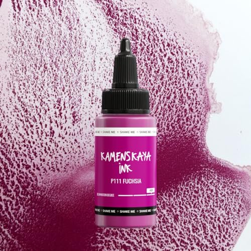 KAMENSKAYA Delaminierende Alkoholtinte - Selbstspaltende Alcohol Ink P-111 'Fuchsia', 30 ml von KAMENSKAYA