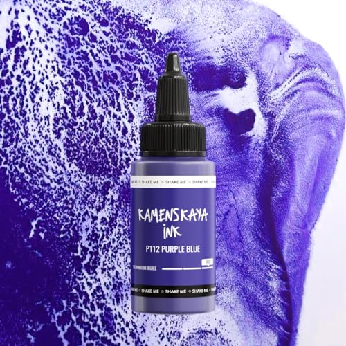 KAMENSKAYA Delaminierende Alkoholtinte - Selbstspaltende Alcohol Ink P-112 'Violett Blau', 30 ml von KAMENSKAYA