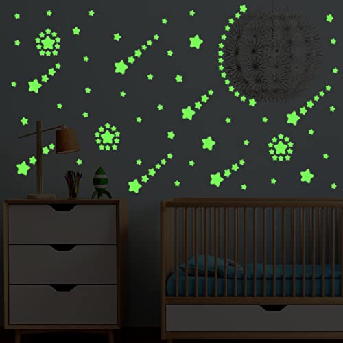 KAMEUN Leuchtsterne Selbstklebend Wandsticker, 309 Stück Sterne Sternenhimmel Aufkleber Wanddeko, Leuchtsticker Wandtattoo für Kinderzimmer Schlafzimmer… von KAMEUN