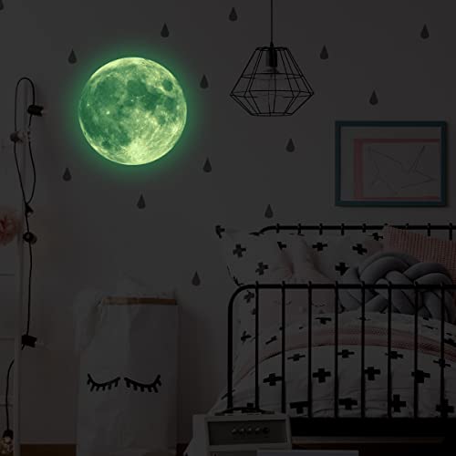 KAMEUN Leuchtsterne Selbstklebend Wandsticker, Sterne und Mond Sternenhimmel Aufkleber Wanddeko, Leuchtsticker Wandtattoo für Kinderzimmer Schlafzimmer von KAMEUN