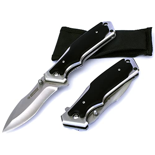 KANDAR N.517 Klappmesser • Taschenmesser Outdoormesser Scharfes Outdoor Messer für Camping, Wandern und Überleben Klappmesser mit Holz/metall griff von KANDAR