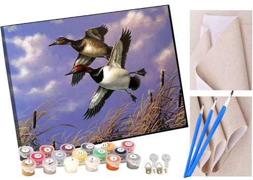 KANGBAWA Malen Nach Zahlen Erwachsene Tier Schwan DIY Handgemalt Ölgemälde Leinwand Kits Mit Pinsels und Acrylfarbe Als Geschenke und Heimdekoration Ohne Rahmen 40 x 50 cm von KANGBAWA