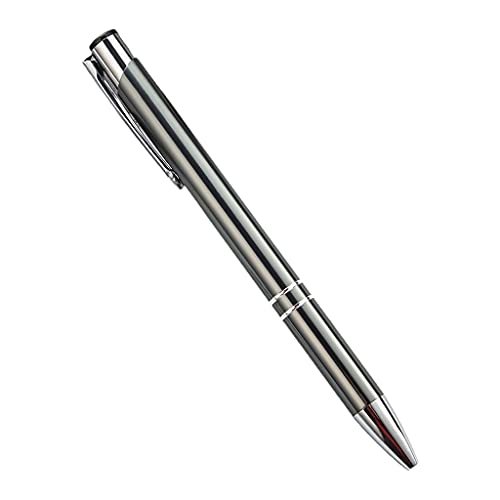 KANGQL Druckkugelschreiber, Premium-Metall-Stift, einziehbarer Metall-Kugelschreiber, 1,0 mm Rundspitze, Business-Geschenk für Büro, Damen, Herren, Lehrer, Pistolengrau von KANGQL