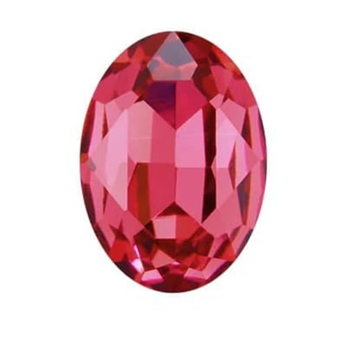 13 x 18 mm ovale Strasssteine für Kleidertaschen, K9-Glas-Strasskristalle, Pointback, rote Kristalle, Strass-Kunsthandwerkszubehör, Rose, 6 x 8 mm, 50 Stück von KAOXHX