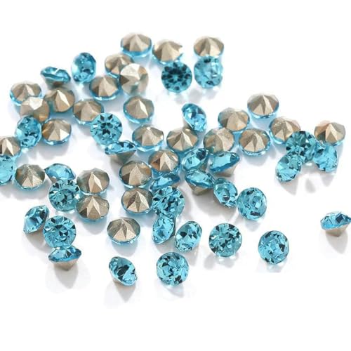 4/6/8 mm runde Strasssteine, Diamantglaskristalle, Glitzerdekorationen, spitze Schmuckherstellung, Aufkleben auf Nägel, Kunst, DIY-Zubehör, 202–8 mm, 10 Stück von KAOXHX