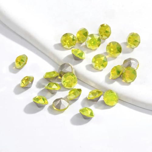 4/6/8 mm runde Strasssteine, Diamantglaskristalle, Glitzerdekorationen, spitze Schmuckherstellung, Aufkleben auf Nägel, Kunst, DIY-Zubehör-115LA-6 mm-10 Stück von KAOXHX