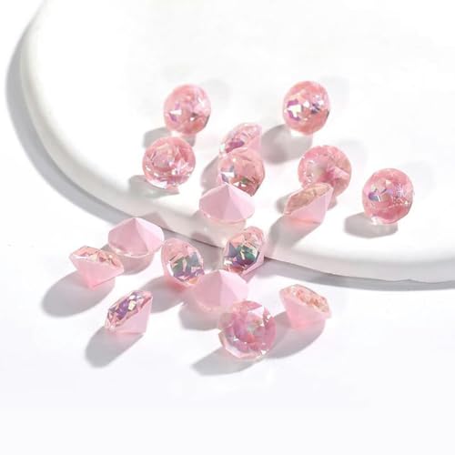 4/6/8 mm runde Strasssteine, Diamantglaskristalle, Glitzerdekorationen, spitze Schmuckherstellung, Aufkleben auf Nägel, Kunst, DIY-Zubehör-508PM-4,0 mm-10 Stück von KAOXHX