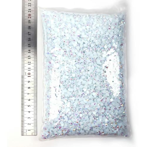 Großhandel Harz nicht Hot Fix Strasssteine Flatback Kristalle Strass Glitter Stein Großes Paket für DIY Nagel-29 Weiß AB-3,0mm SS10-50000 Stück von KAOXHX