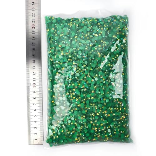 Großhandel Harz nicht Hot Fix Strasssteine Flatback Kristalle Strass Glitter Stein Großes Paket für DIY Nagel-37 Smaragd AB-5mm SS20-15000 Stück von KAOXHX