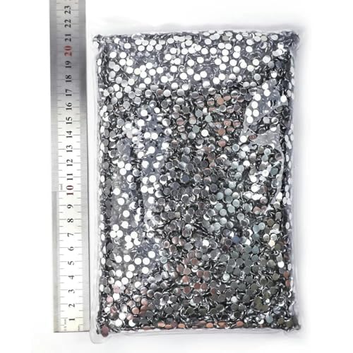 Großhandels-Strasssteine aus Kunstharz, nicht heiß verlegen, Flatback-Kristalle, Strass-Glitzer-Stein, großes Paket für DIY-Nägel, 3 schwarzer Diamant, 5 mm SS20 – 15.000 Stück von KAOXHX