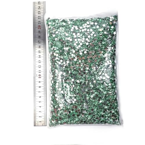 Großhandels-Strasssteine aus Kunstharz, nicht heiß verlegen, Flatback-Kristalle, Strass-Glitzer-Stein, großes Paket für DIY-Nägel, 9 Lt Peridot, 5 mm SS20 – 15.000 Stück von KAOXHX