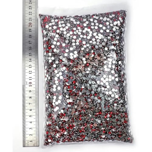 Großhandels-Strasssteine aus Kunstharz, nicht heiß verlegen, Flatback-Kristalle, Strass-Glitzer-Steine, großes Paket für DIY-Nägel, 22 Dk Siam, 2 mm SS6 – 50000 Stück von KAOXHX