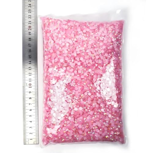 Großhandelsharz, nicht Hotfix-Strasssteine, Flatback-Kristalle, Strass-Glitter-Stein, großes Paket für DIY-Nägel, 33 Lt Pink AB, 2 mm SS6 – 50000 Stück von KAOXHX