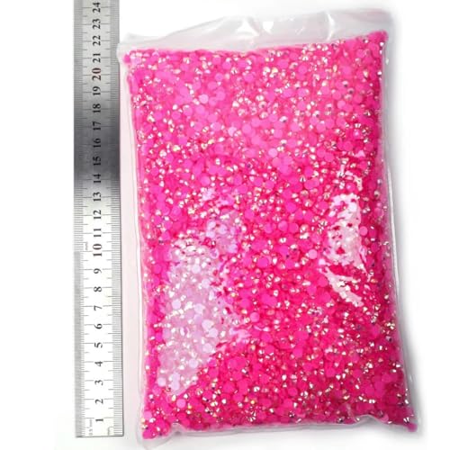 Großhandelsharz, nicht Hotfix-Strasssteine, Flatback-Kristalle, Strass-Glitter-Stein, großes Paket für DIY-Nägel, 35 lt Rose AB, 3,0 mm SS10 – 50000 Stück von KAOXHX