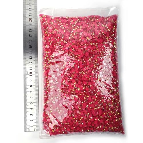 Großhandelsharz, nicht Hotfix-Strasssteine, Flatback-Kristalle, Strass-Glitter-Stein, großes Paket für DIY-Nägel, 36 Dk Rose AB, 3,0 mm SS10 – 50000 Stück von KAOXHX