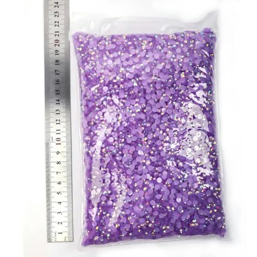 Großhandelsharz, nicht Hotfix-Strasssteine, Flatback-Kristalle, Strass-Glitter-Stein, großes Paket für DIY-Nägel, 46 Lt Amethyst AB, 6 mm SS30 – 5000 Stück von KAOXHX