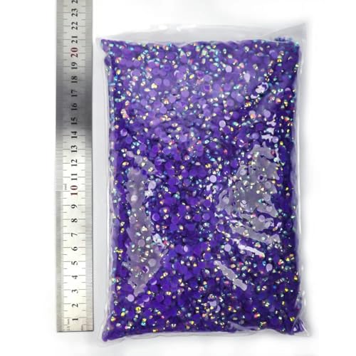 Großhandelsharz, nicht Hotfix-Strasssteine, Flatback-Kristalle, Strass-Glitter-Stein, großes Paket für DIY-Nägel, 47 Dk Amethyst AB, 2 mm SS6 – 50000 Stück von KAOXHX