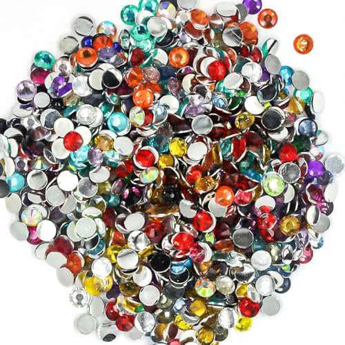 Großhandelsharz, nicht Hotfix-Strasssteine, Flatback-Kristalle, Strass-Glitzer-Stein, großes Paket für DIY-Nägel, gemischte Farben, 5 mm SS20 – 15.000 Stück von KAOXHX