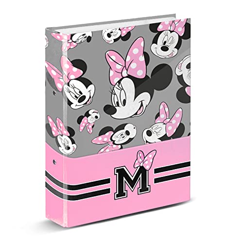 Minnie Maus Ribbons-4 Ringe Ringbuch Rasterpapier, Grau von KARACTERMANIA