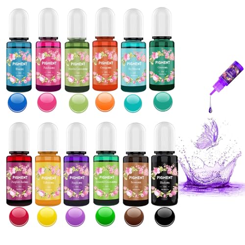 Kerzenfarben, Kerzenwachs Farbe, 12 Farben Kerzenfarbe, 10ml Farbstoff für Cougie, Wachs auf Ölbasis für Kerzen, Wachs Kerzen Farbe, für Sojawachs, Bienenwachs, Wachs für Kerzen von KARELLS