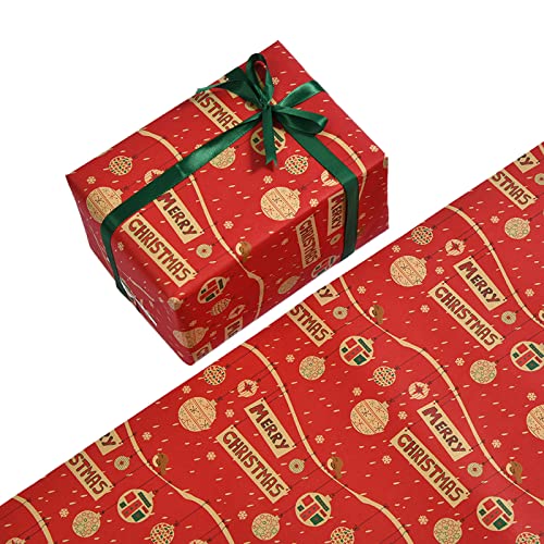 KAREN66 Geschenkpapier Weihnachten 50 x 70 cm Weihnachtsgeschenkpapier Geschenkverpackung für Xmas Weihnachten Papier Geschenke (A, One Size) von KAREN66