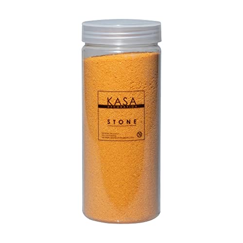 KASA DECORATION Gefärbter Sand Orange für Dekorationen 1120 g, 11 dekorative Farben in starren Dosen mit Schraubverschluss, dünn 0,2-0,6 mm, ideal für Ihre Dekorationsideen von KASA DECORATION