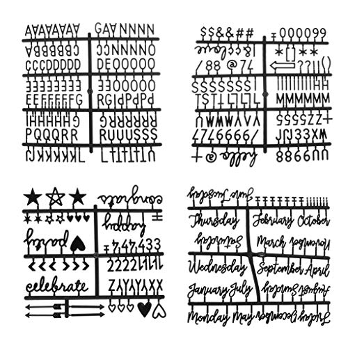 4 Stück Buchstaben für Filz-Buchstaben, Symbole, Alphabete für wechselbare Filz-Buchstaben, Meilensteine, Feiertage, Holzbuchstaben für Wanddekoration von KASFDBMO