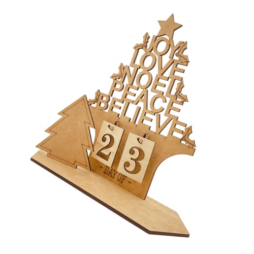 Dekorativer Adventskalender Für Büro Und Heimnutzung Handgefertigte Desktop Dekoration Stilvoller Holz Countdown Kalender von KASFDBMO