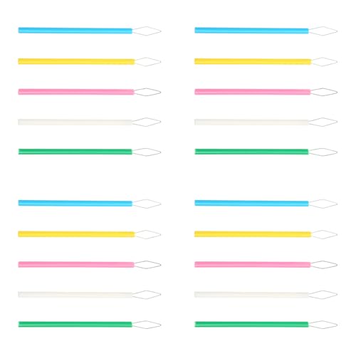 KASFDBMO 20 Stück zylindrischer Nadeleinfädler ABS Näheinfädler Nähzubehör Handnähnadel Einfädler Werkzeug für Zuhause von KASFDBMO