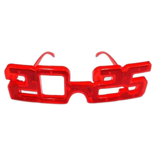 KASFDBMO 2025 Leuchtende Brille Leuchtendes Spielzeug LED Brille Partyzubehör Für Neujahr Weihnachten Halloween von KASFDBMO