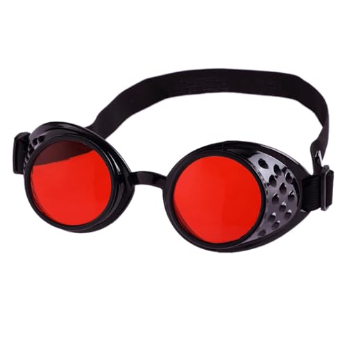 KASFDBMO Cybers Goths Cosplays Sonnenbrille Vintaeg Brille Brille Halloween mit elastischem Gürtel Geschenke von KASFDBMO